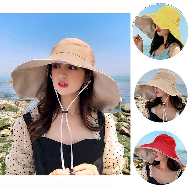 Extra Large Brim Double Layer Fisherman Hat Women Summer Contrast Color Sun  Hat Fashion - AliExpress