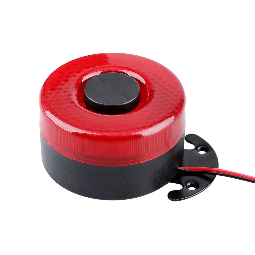 DC 12V-24V 105dB 경고음 역방향 비퍼 에어 경적 경고 사이렌, 6 사운드 신호 백업 알람 경적, 빨간색 LED 자동차 보트 트럭용