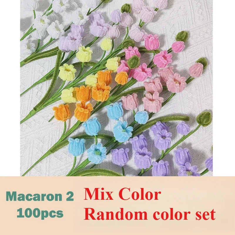 Chenille Stems 100pcs Colorful Chenille Stems Pipe Cleaners Plush Tinsel Stem Wired Twist Sticks Hair Strip DIY Craft Educational Toys Handmade