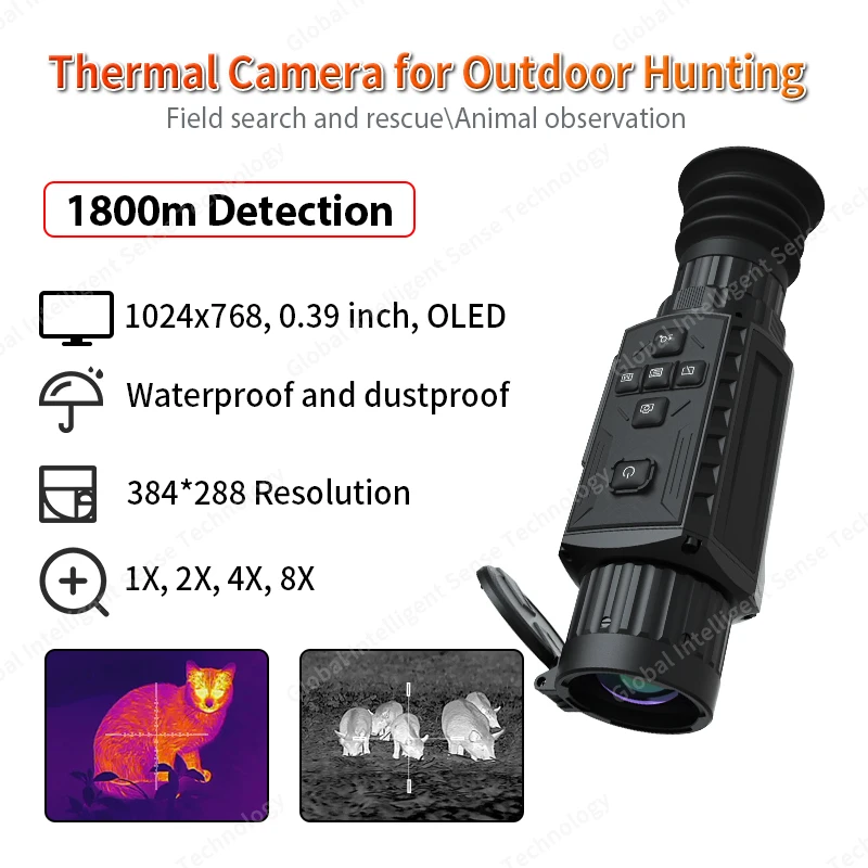 TR43-35 Thermal Imaging Scope Monocular Handheld Thermal Sighting Imaging riflescope for Wild Boar Wolf Rabbit Hunting