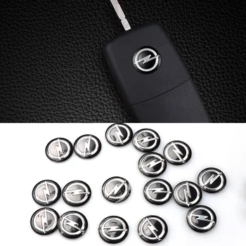 14mm Aluminum Car Remote Key Sticker Emblem Auto Accessories For Opel Astra j Insignia Astra g Corsa Zafira b Mokka Vivaro 1