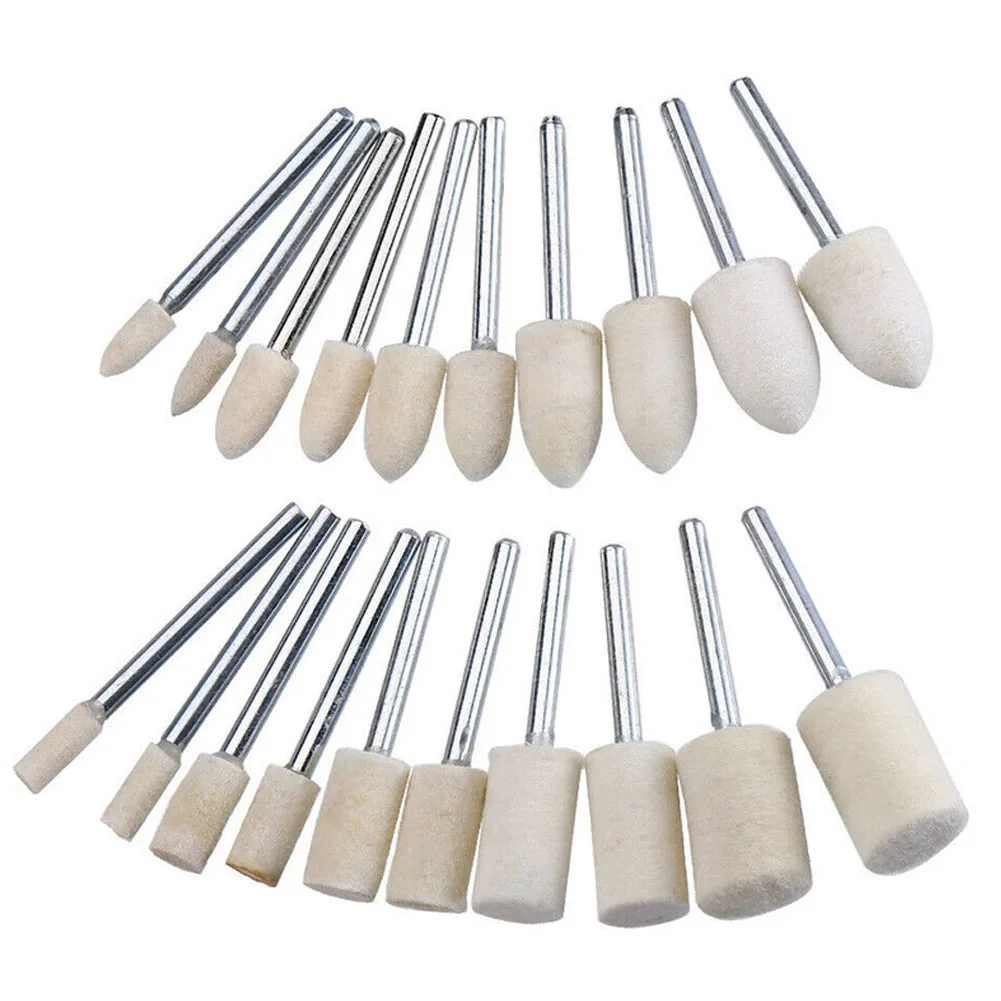 

Home Garden Rotary Tool Power Tools 20Pcs Felt Polishing For Mould For Rotary Grinding Glass Metal Polishing Tool