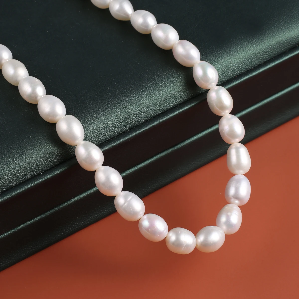Natural Pearl Rice-Shaped Beads Exquisite Shape Elegant Appearance for DIY Jewelry Making Handmade Bracelet Necklace Length 36cm