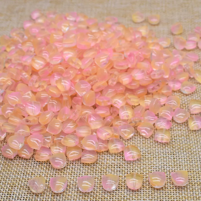 30pcs 9mm Multicolor Glass Tulip Flower Beads