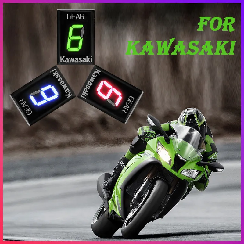 

For er6n kawasaki Motorcycle Gear Indicator For Z750 Z750R Z800 Z800e Z1000 ER6N ER6F Versys 650 Ninja 300 400 Z650 1-6 Gear