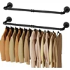 Wall Mounted Clothes Rack, 31.5in Industrial Pipe Wall Mount Clothing Rack, Space Saver Hanging Pipe Clothes Rack 1