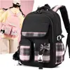 2024 new student backpack, cartoon cute children's backpack for grades 1-6, lightweight and load reducing backpack for boys and 1