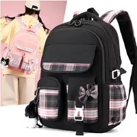 2024 new student backpack, cartoon cute children's backpack for grades 1-6, lightweight and load reducing backpack for boys and 1