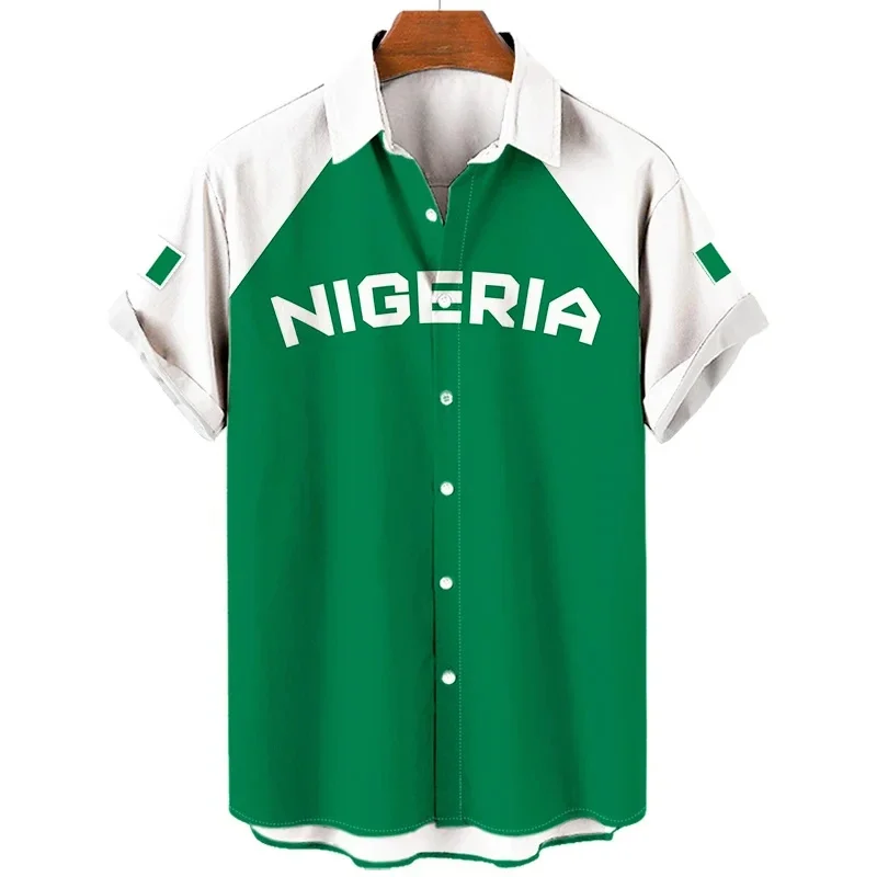 Camisas con estampado 3D de banderas de países para hombres, ropa de moda, blusas gráficas de nación simples, ropa de calle, blusas de vacaciones de manga corta para hombres