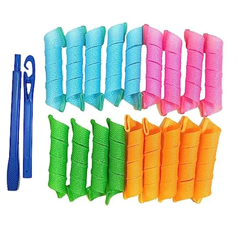 30cm curler tool set suitable for girls or women with curly hair in 4 colors, 10 pieces each. 30cm inner curler with tool