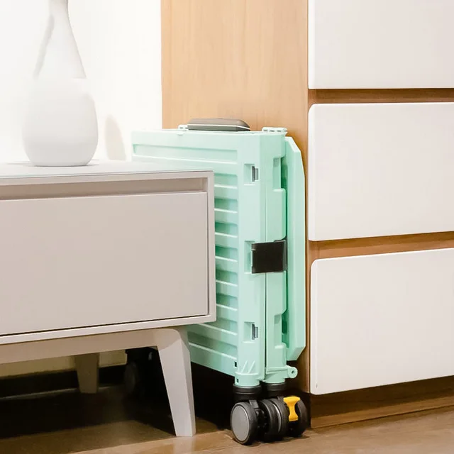 Piknik Bevásárlókosár Szupermarket Hordozható Összecsukható Élelmiszerbolt 360 Fokos Univerzális Kerék Műanyag Kocsi Kültéri Tároló - Image 3