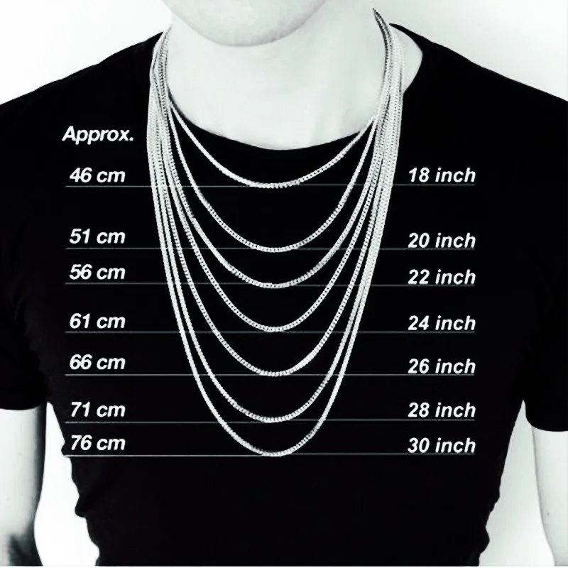 Neck Mens Chain Necklace Length Neck Length Chain Necklace Neck