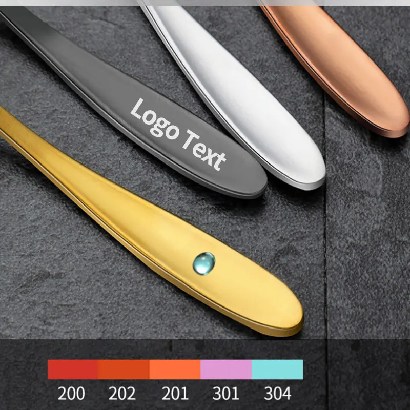 10pcs tea spoon coffee spoon dessert ice cream spoon tableware Tools free customization