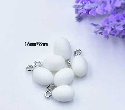 10pcs 3D Cartoon Egg Resin Jewelry
