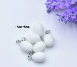 10pcs 3D Cartoon Egg Resin Jewelry (Orange)