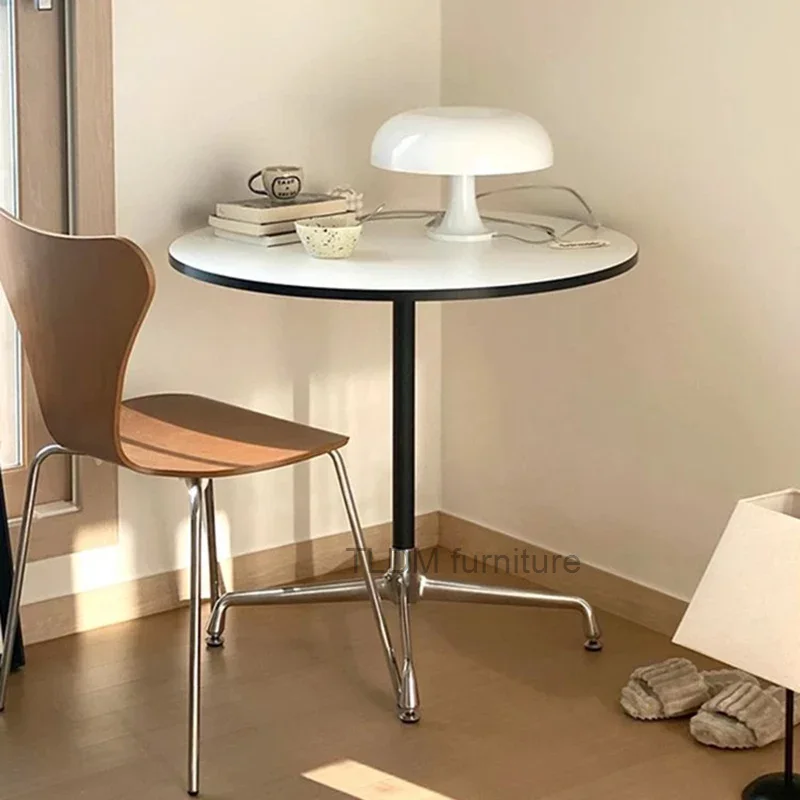 

Round Outdoor Dining Table Luxury Wood Makeup Office Gaming Manicure Tourist Luxury Coffee Table Balcony Stolik Home Furniture