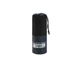 Quick-Drying Microfiber Towel for Sports & Outdoor Activities (Black)