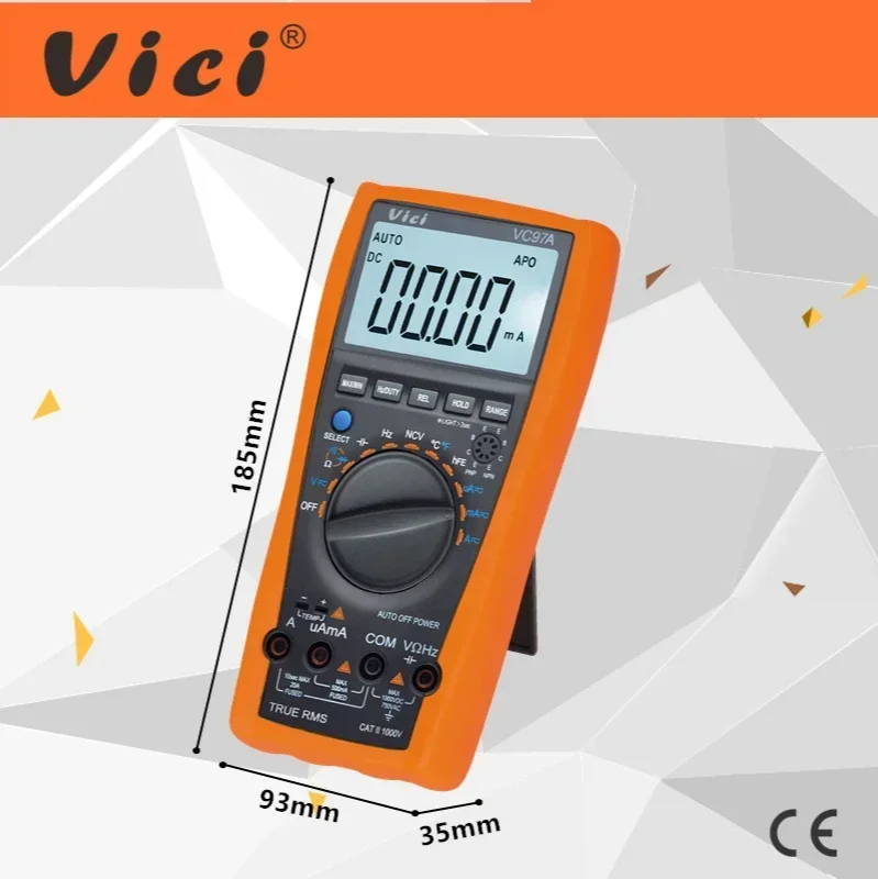True RMS Multi-function High-quality Universal Meter VICI VC97A 4000 Count Automatic Range Digital Multimeter NCV