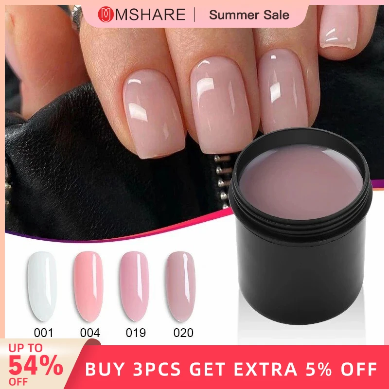 MSHARE Nude Uv Builder Nail Gel for Extension Builder In a Bottle Self
