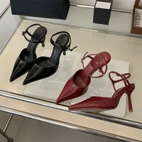 Eilyken Fashion Buckle Strap Women Pumps Sexy Pointed Toe Thin High Heels Slingbacks Sandals Fashion Wedding Party Mule Shoes - Image 5