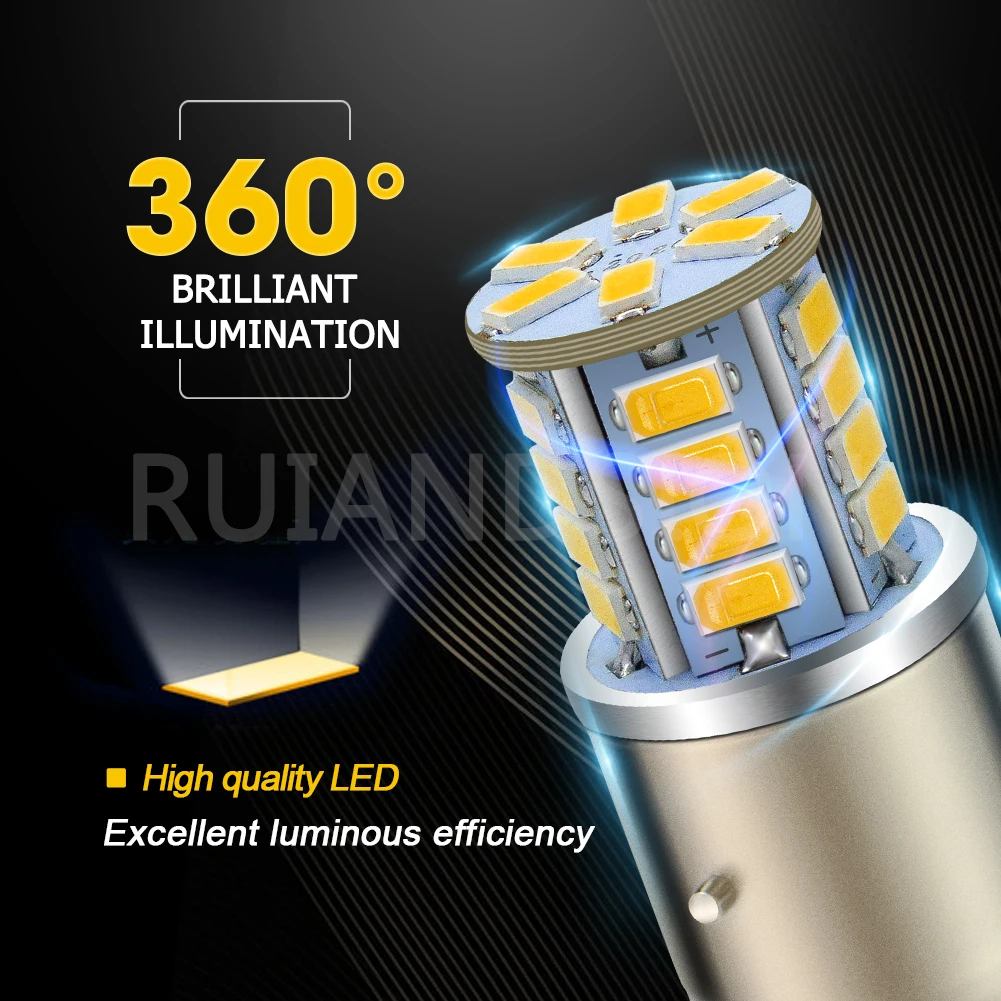 RUIANDSION BA21D 5730 LED  Ʈ,  ο ,  ڵ Ʈ  ,  ο, 26SMD, 6V, 12V, 30V