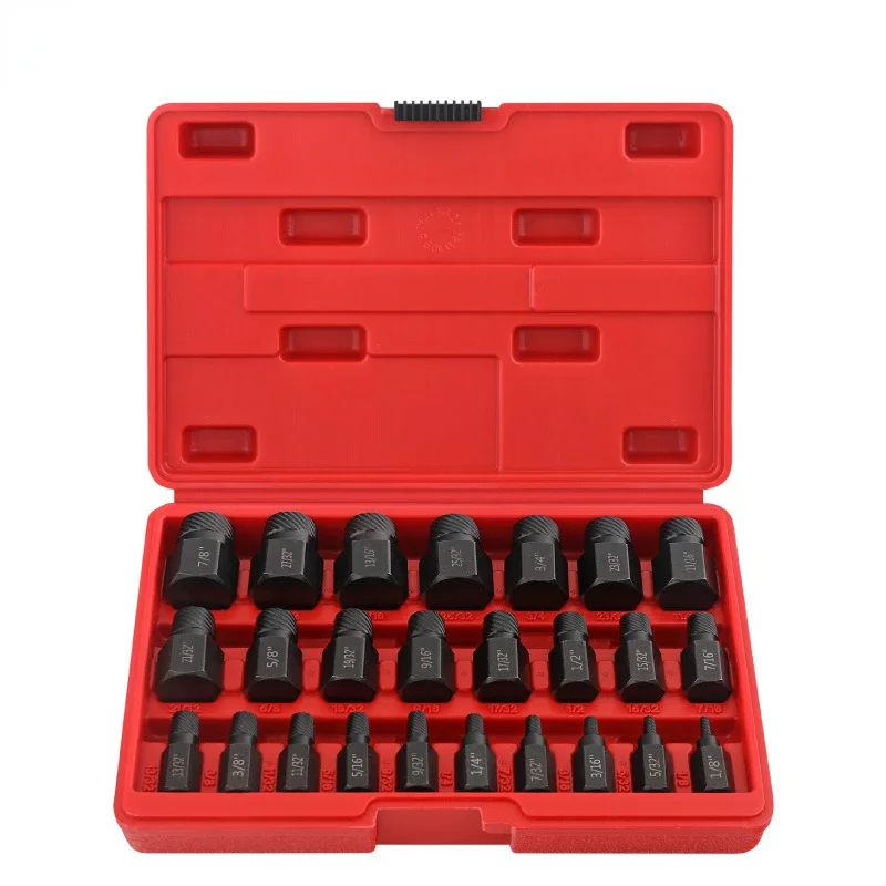 

25 Pieces Hexagonal Screw Extractor Tool Kit - Remove Broken Nuts and Screws