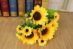 Elegant Silk Sunflower Artisanal Décor (Sunflower - 4)