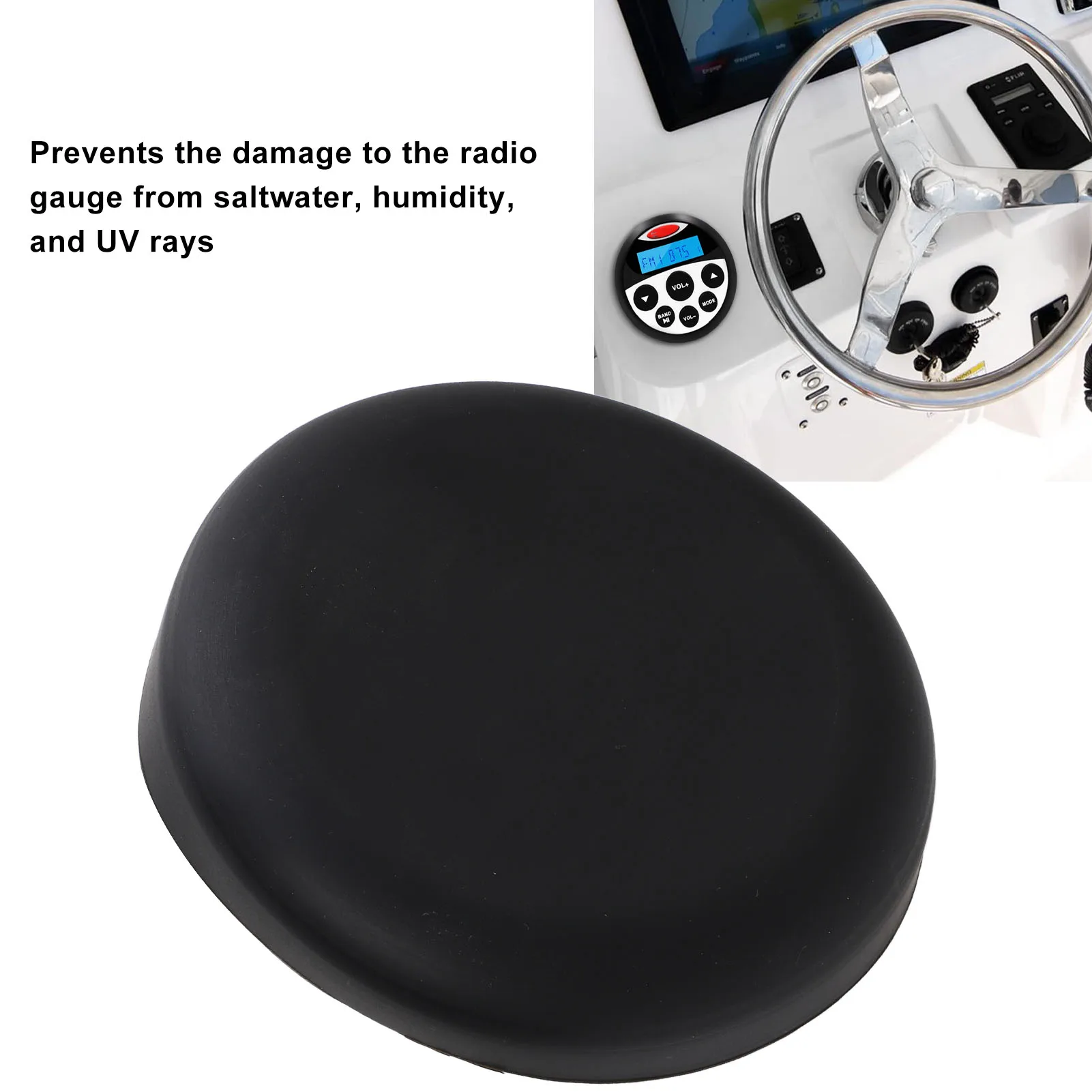 110mm Marine Radio Cover Gauge Cover Rubber Moist MP5 Protective Weather Resistant For Boats