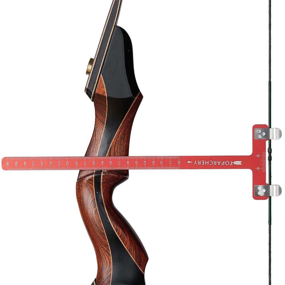 1set Archery T Ruler Copper Buckle Pliers Set BowString Nocking Point  Measure And Fixed D Loop Nock Shooting Accessories