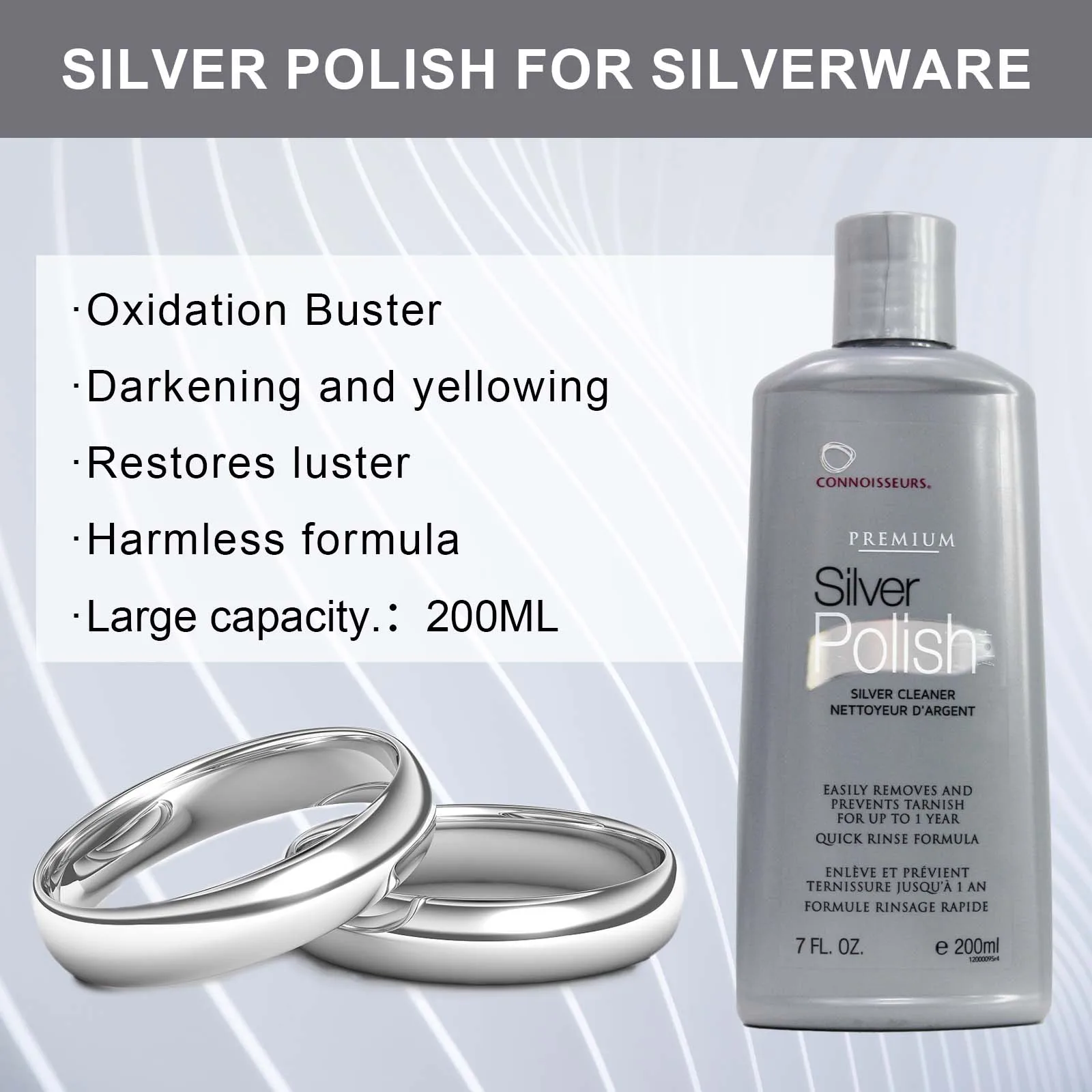 Silver Polish and Cleaner - 200 ML - Clean Shine and Polish Safe