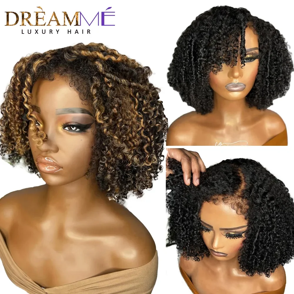 4C Hairline Edge Baby Hair Curly Bob Wig 13x4 Lace Front Human Hair Wigs for Women Remy Branzilian 4x4 Lace Closure Wigs 250% human hair wig lace front wigs