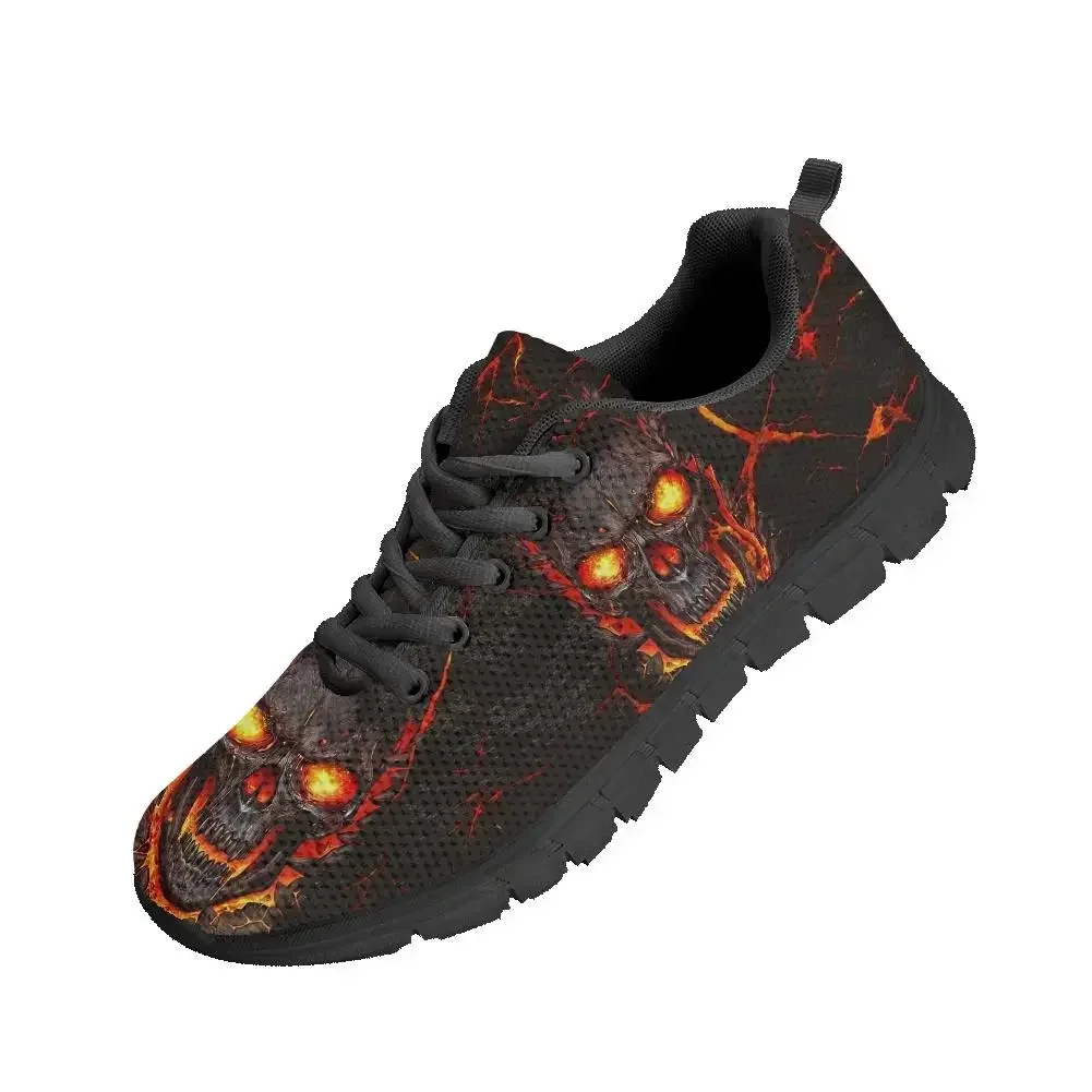 Skull Lava Women Shoes Summer Mesh Breathable Flat Shoes Adults Walking Lightweight Sneakers Trainers Zapatillas