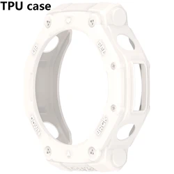 Silicone Sport Watch Band & Protective Case with Screen Film (Ivory white case)