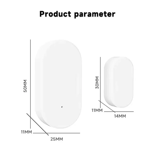 Tuya Zigbee Door Window Sensor Smart Home Security Magnetic Detector APP Remote Wireless Alarm System Works with Alexa/Google 6