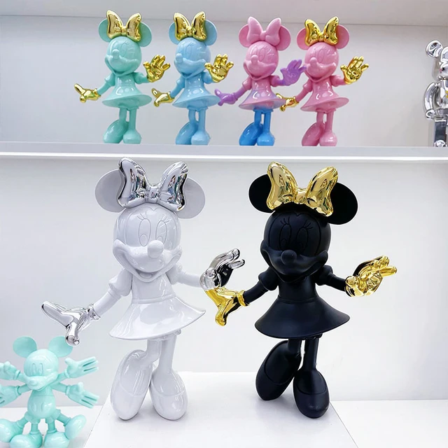 Fashion Electroplating Mickey Mouse Action Figure Simple Modern Collection  29cm Cartoon Model Toys Ornaments Minnie Mouse Statue - Diamond Painting  Cross Stitch - AliExpress