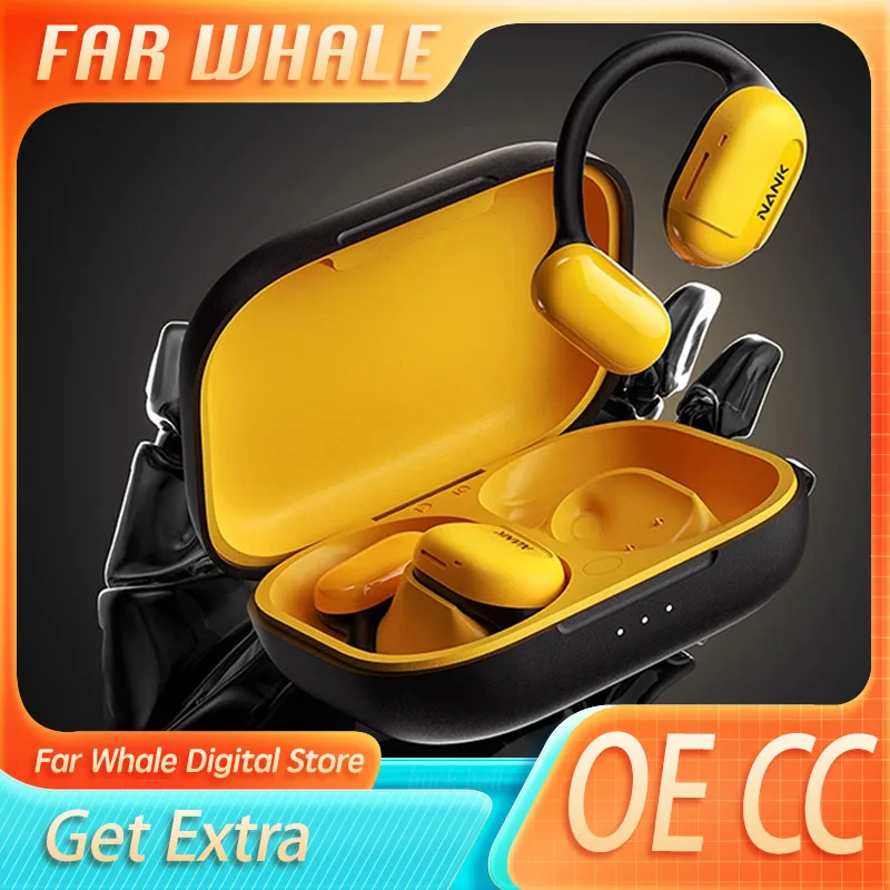 

Беспроводные Bluetooth наушники Nank Oe Cc с костной проводимостью, шумоподавление, Tws наушники, водонепроницаемая гарнитура для спорта на открытом воздухе