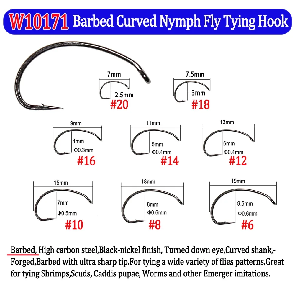 Fly Fishing Accessorieshigh Carbon Steel Fly Tying Hooks 200pcs