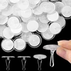 60 Pcs Self Adhesive Ceiling Hooks, Clear Sticky Hooks For Hanging, Removable Sticker Hooks, No Drill Ceiling Hook 3