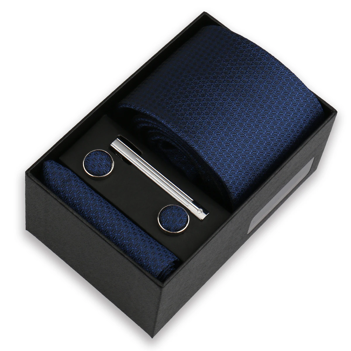 Cravate homme - Luxe - Noeud papillon - Foulard carré - Boutons de manchette - Coffret cadeau mariage W92 couleur d'impression - Prêt-à-Porter