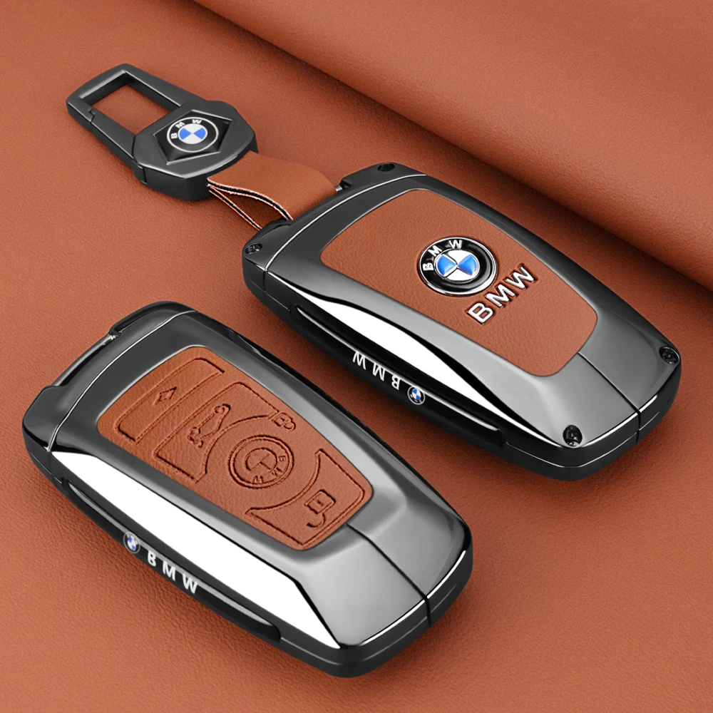 메탈 자동차 스타일링 키 커버 케이스 홀더 쉘 가방 자동차 키체인 액세서리 BMW F30 F20 F10 F18 F22 F01 X3 X4 F06 F02 M3 M5 용