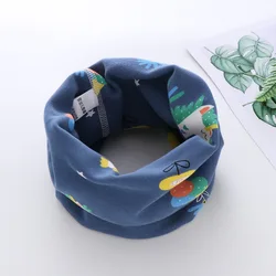 Cozy Cartoon Neck Scarf for Kids - Soft, Warm, and Adorable Winter Accessory (Blue)