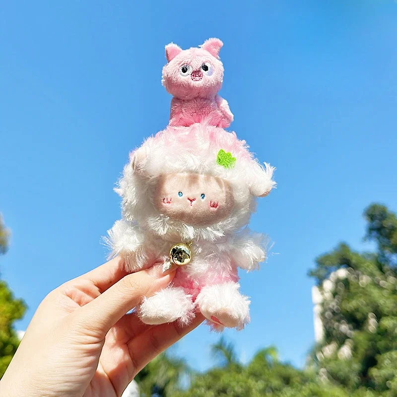 

Плюшевые животные, плюшевые ранчо, овца, животные, тянущиеся плюшевые игрушки, хобби, маленький кулон, эксклюзивный дизайн, креативный, милый, праздничный подарок