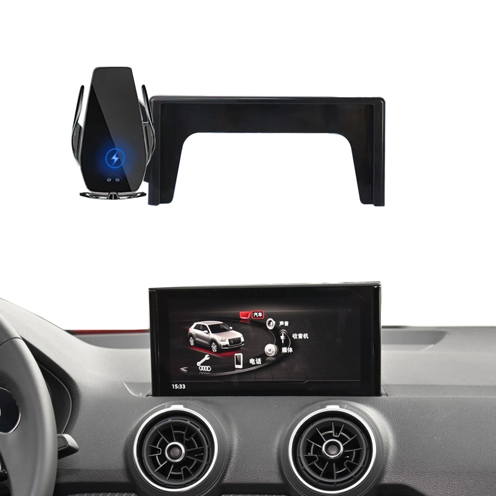 

Car Phone Holder for Audi Q2 Screen Navigation Bracket Magnetic New Energy Wireless Charging Rack Mount
