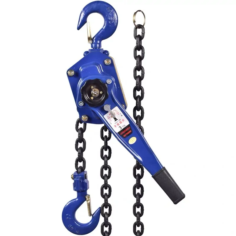 1 T Pulling Wrench Hoist Manual Lifting Chain Hoist Hand Chain Hook Portable Lever Block inverted Tightener