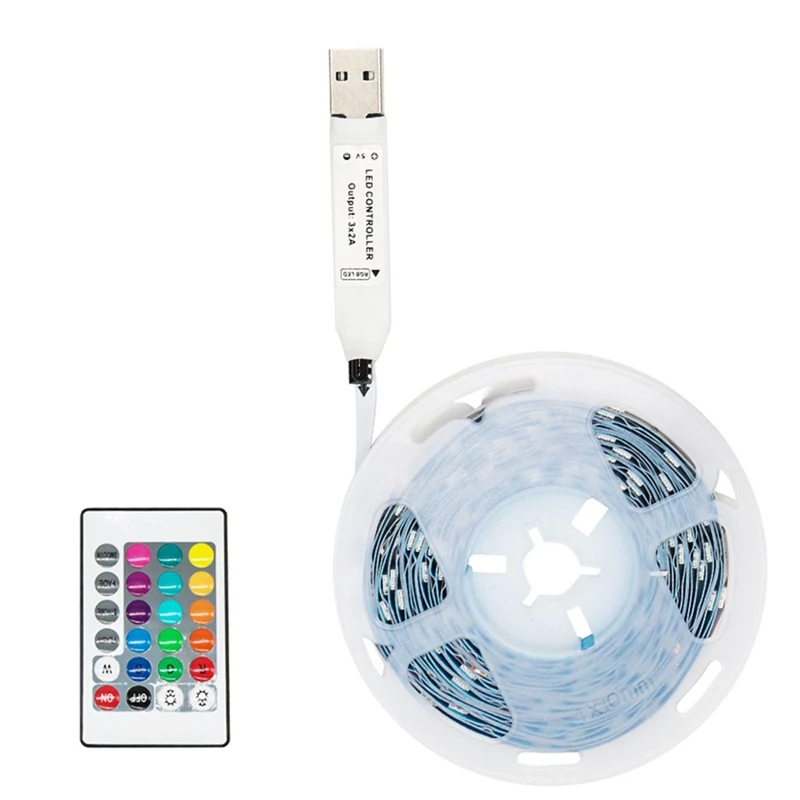 

Светодиодные ленты USB, инфракрасное управление RGB SMD2835, 5 в постоянного тока, гибкая лента для лампы, Диодная Подсветка для телевизора