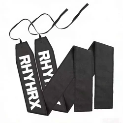 Premium Ripstop Fabric Wrist Wraps for Gym and Weightlifting Support, 2 - Pack (RH BLACK HD)