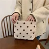 Style Corduroy Cosmetic Bag Women Handbags Purses Smile&Dots Makeup Organizer Storage Makeup Bag Girls Pencil Case Bags 6