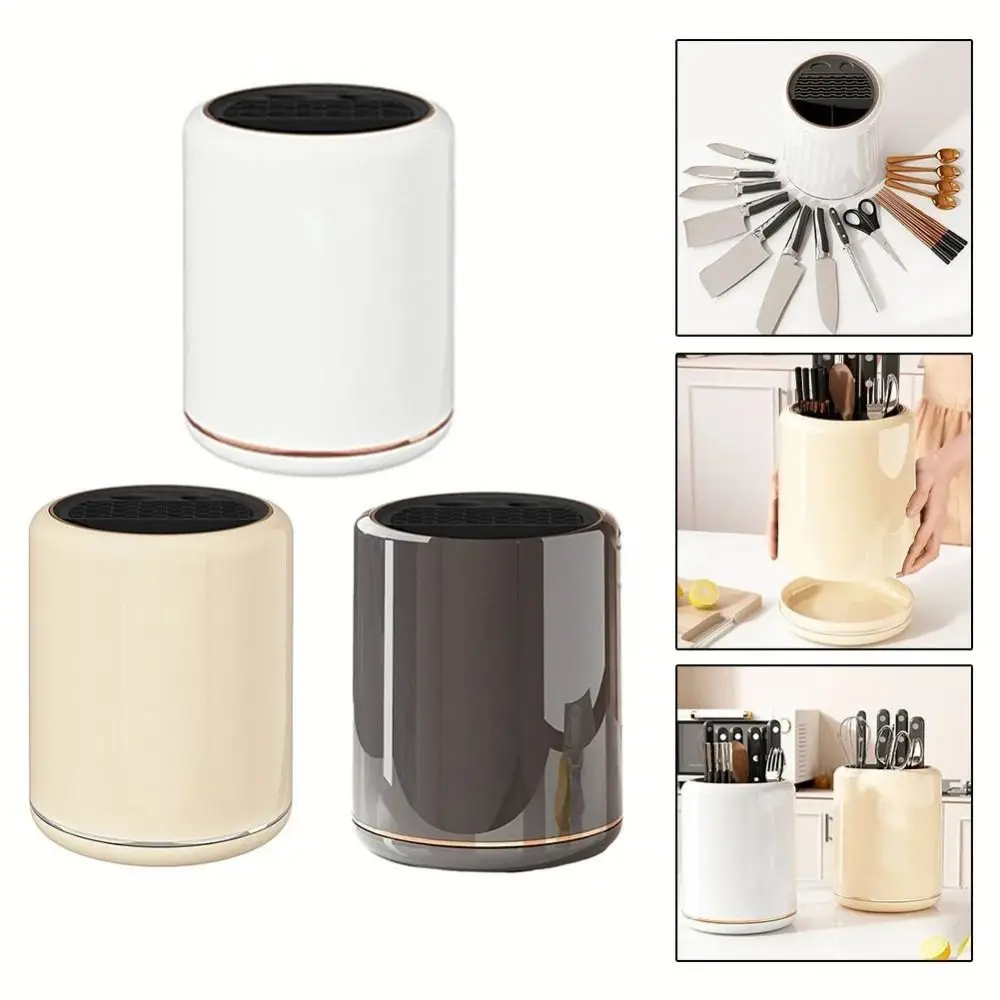 

Detachable Rotary Cutlery Holder Convenient Sturdy Drainage Utensil Organizer Easy To Clean Durable Chopstick Stand Forks