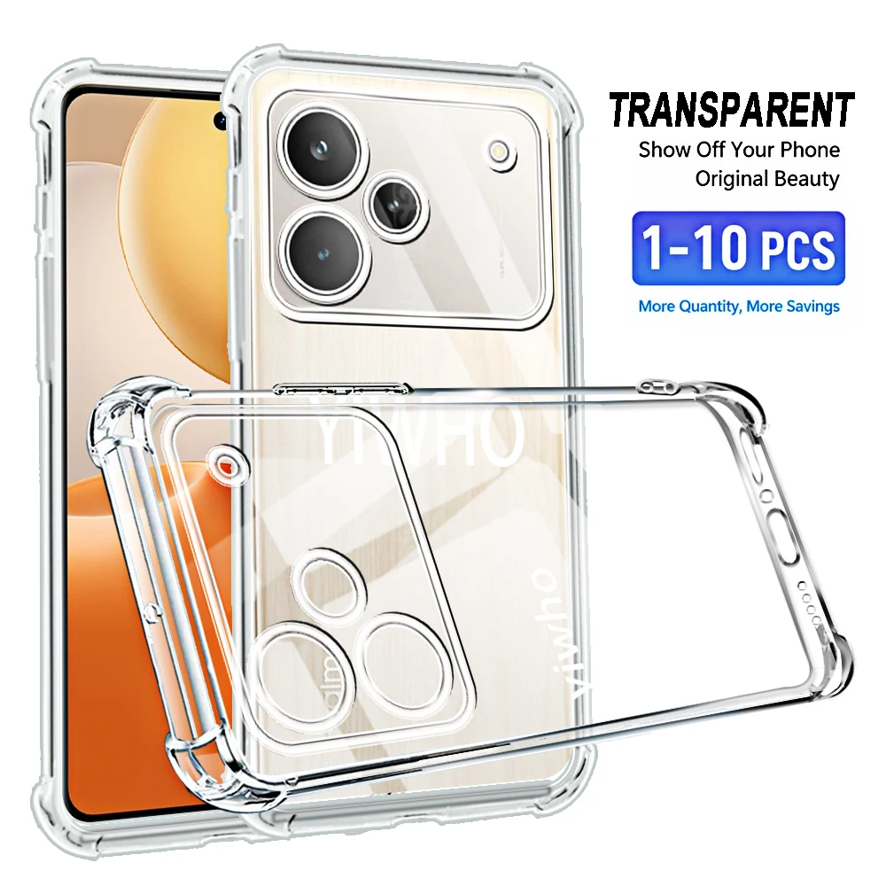 Shockproof Transparent Soft TPU Phone Case - Clear Protective Cover