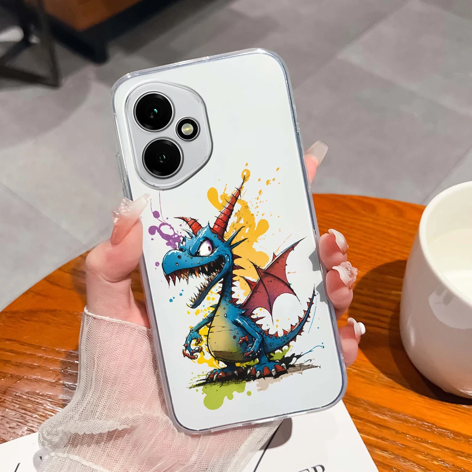 Elegant Floral Transparent Shockproof Phone Case - Soft TPU Silicone Back Cover